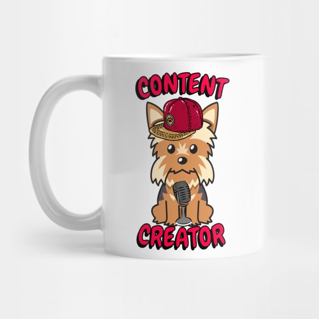 Cute yorkshire terrier is a content creator by Pet Station